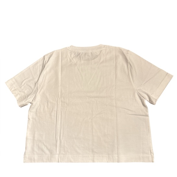 J Crew Women’s Relaxed premium-weight cropped T-shirt white Size M NWT - Picture 3 of 6